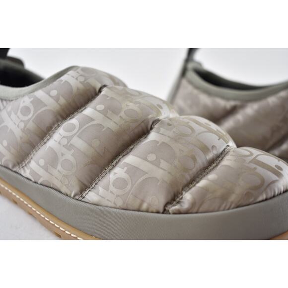 Dior Mens Snow Slipper Beige Oblique Logo Flat Slip On Loafer Sneaker 44 11 - Picture 5 of 16